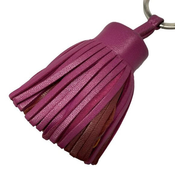 Auth HERMES Carmen - Pink Brown Orange Agneau Milo Hardware Bag Charm - Picture 4 of 4